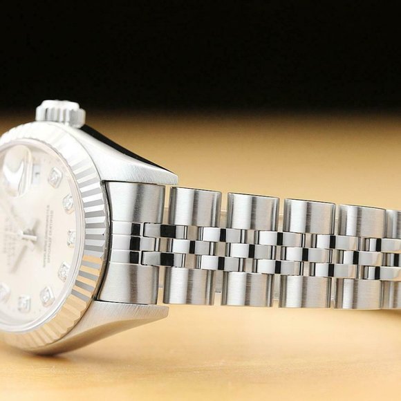 Rolex 18K Factory Diamond Dial Ladies Watch - Picture 4 of 8